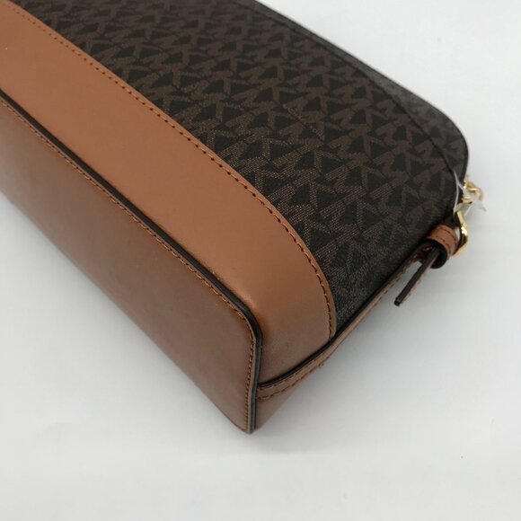 Michael Kors Brown Coated Canvas Large Jet Set Charm Dome - Picture 7 of 11